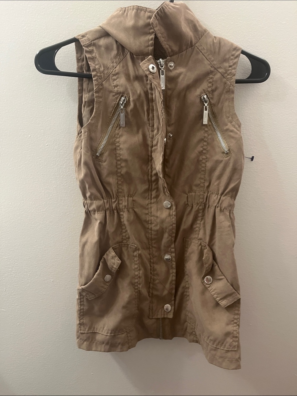Girls' Tan Utility Vest Tank Top